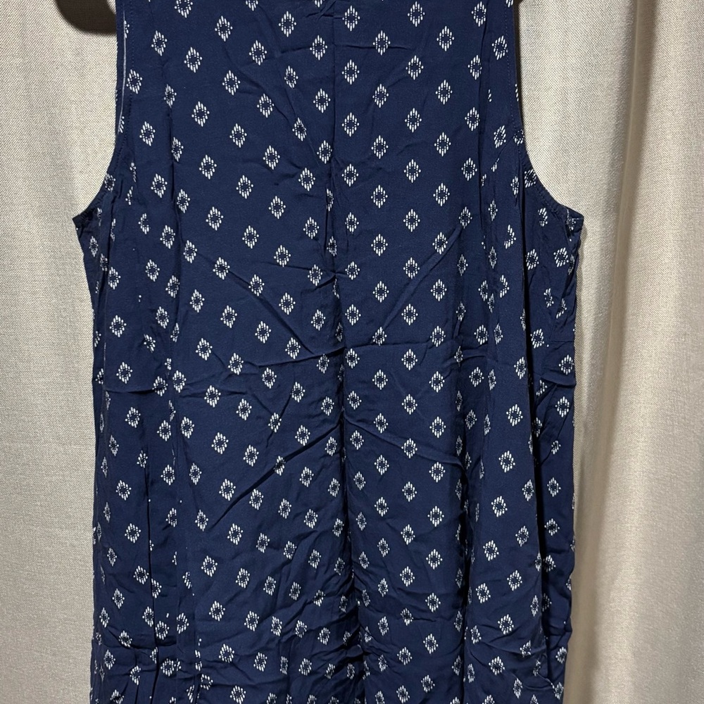 Old Navy Navy With White Geometric Dress